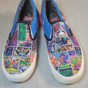 Ground Up Marvel Comic Superhero Slip-On Canvas Shoes Rubber Sole Men's 11.5